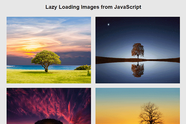 Lazy Loading Images from Custom JavaScript
